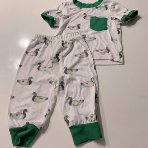 3-6 month mallard pjs EUC